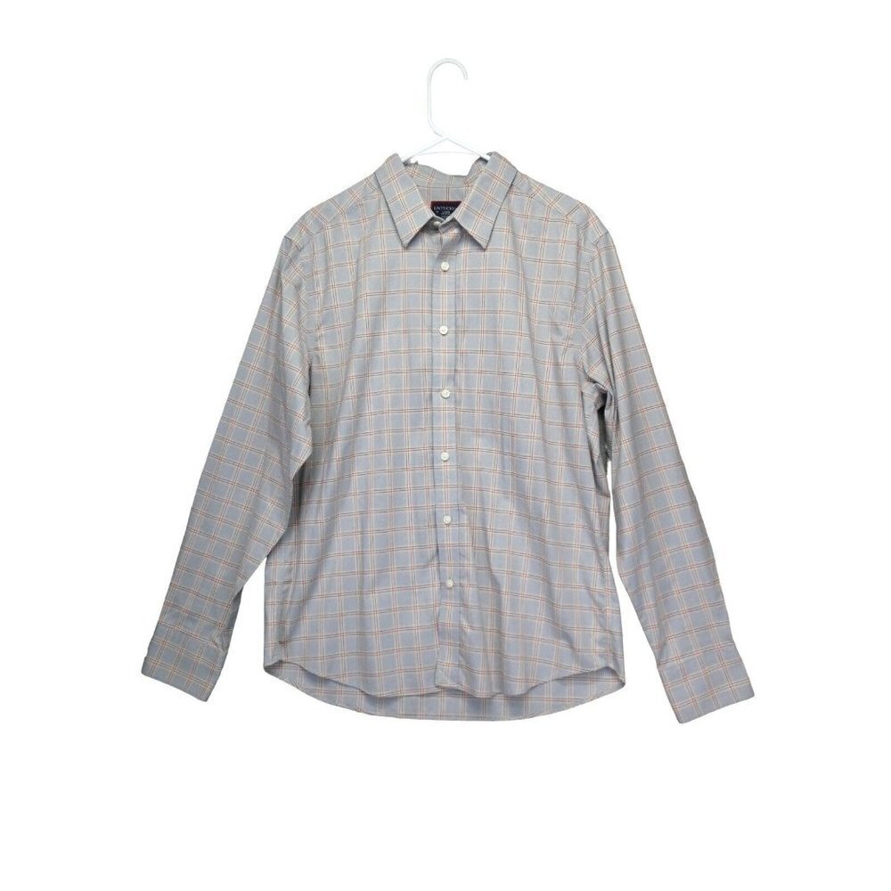 UNTUCKit Shirt Mens Size L Long Sleeve Wrinkle Free Button Up Plaid Ridgeview WF